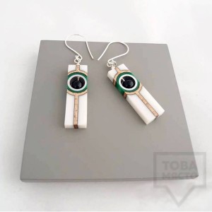 Висящи обеци Panayotov - emerald