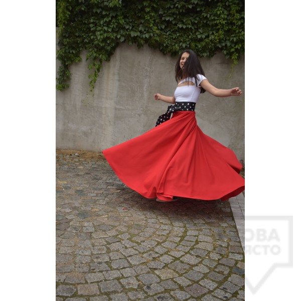 Дамска дълга пола Parola - Margery red