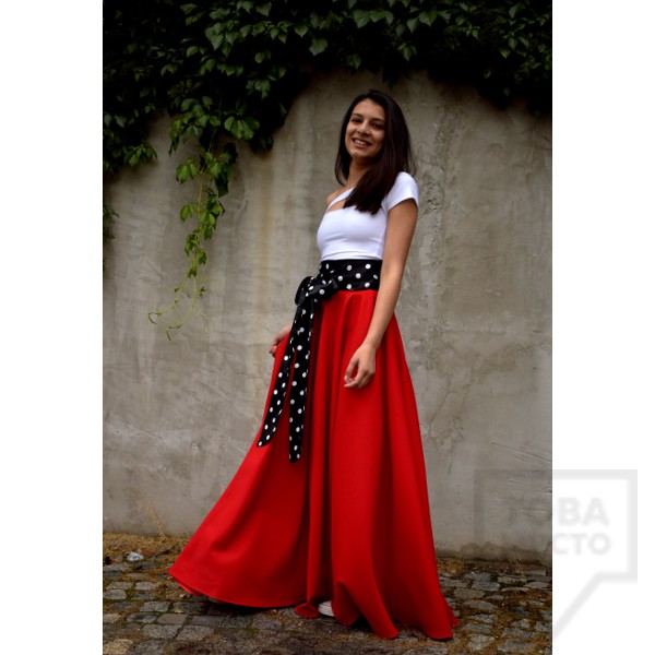 Дамска дълга пола Parola - Margery red