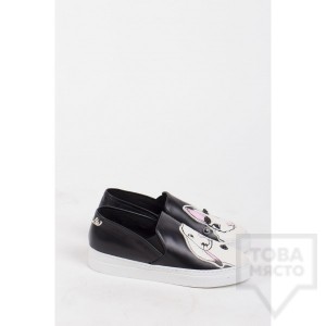 Дамски slip-on кецове Pesh.Art - 3D Bunnies Black Multi