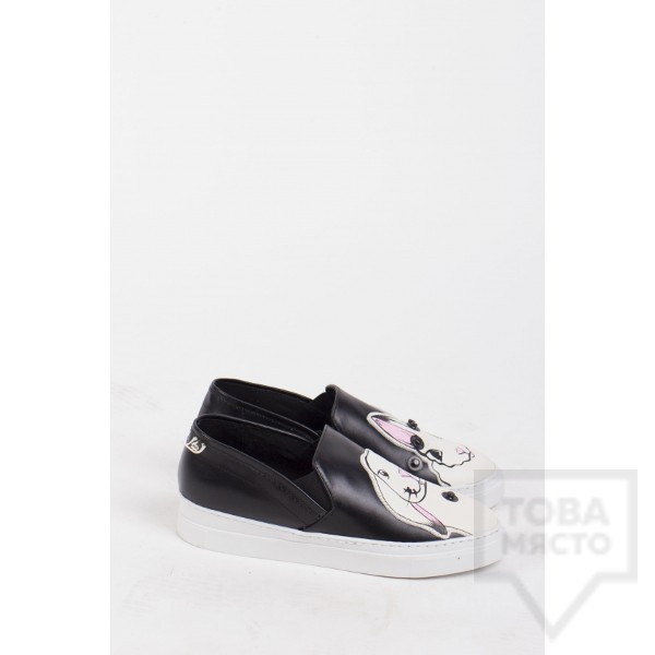 Дамски slip-on кецове Pesh.Art - 3D Bunnies Black Multi