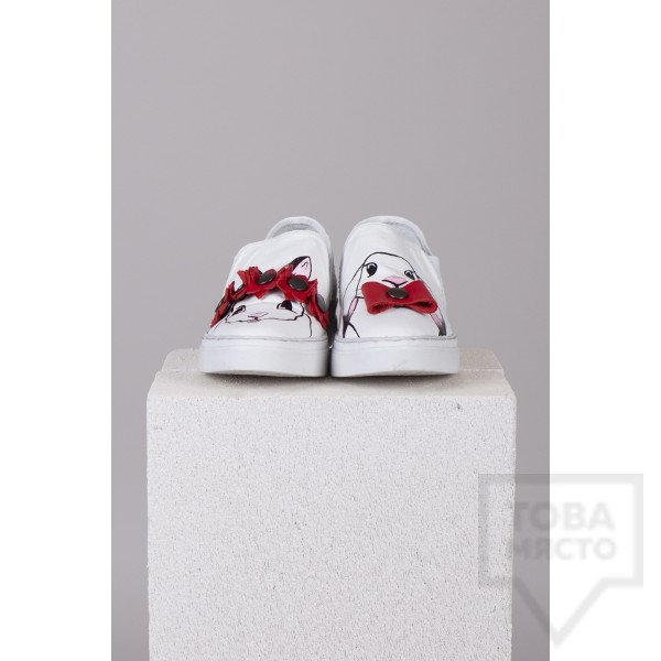 Дамски slip-on кецове Pesh.Art - 3D Bunnies Multi
