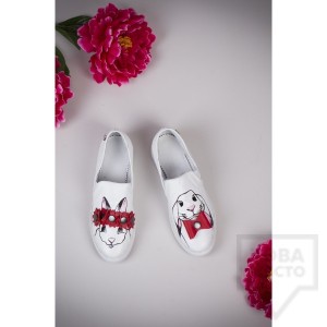 Дамски slip-on кецове Pesh.Art - 3D Bunnies Multi