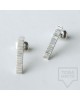 Ковани сребърни обеци - Pin сребристи
