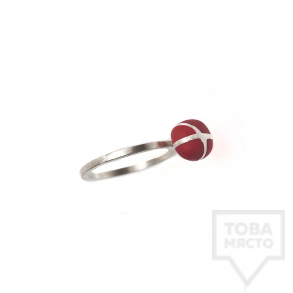 Сребърен пръстен Polina Dimitrova-minimalistic geometry