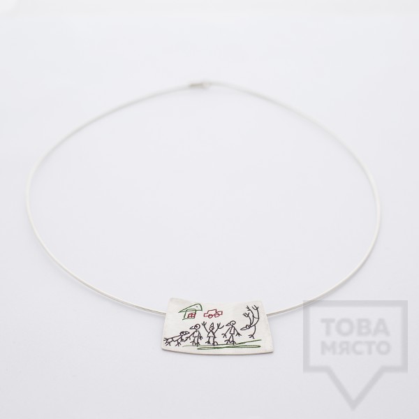 Сребърни твърдо колие Polina Dimitrova - скици