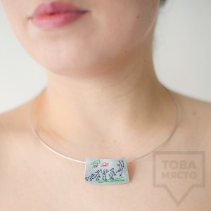 Сребърни твърдо колие Polina Dimitrova - скици