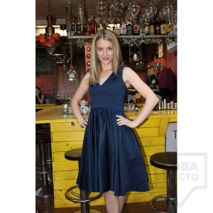 Дизайнерска рокля Polina Petrova - criss cross back Navy