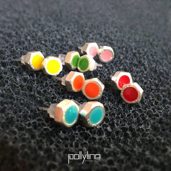 Обеци Pollyline - гайки