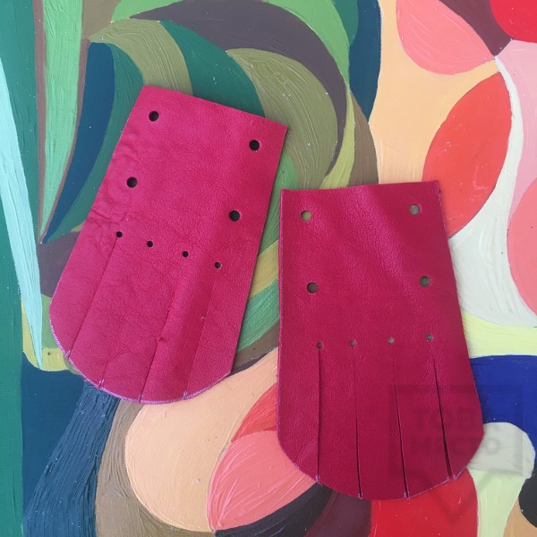 Ресни Prima Art - бордо гладка кожа средни