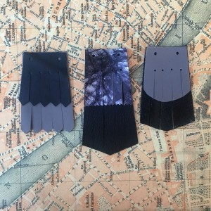 Ресни Prima Art - черно-сребриста гладка кожа средни