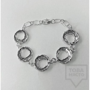 Сребърна гривна Silvera - Луната