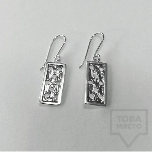 Сребърни обеци Silvera - Домино