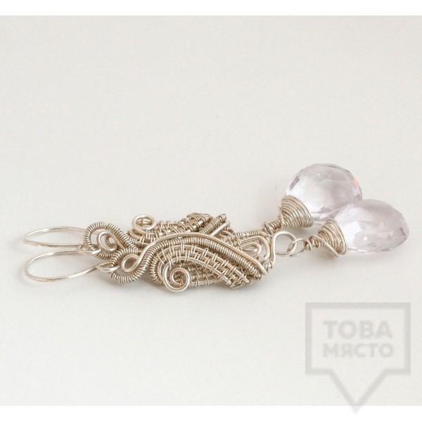 Обеци Songe Jewerly - аметист