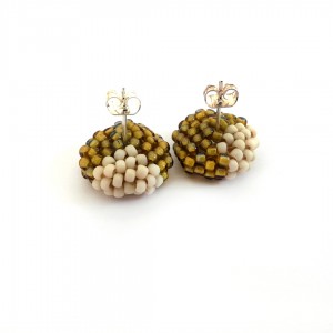 Ръчно изработени обеци - Свраките mini кръг