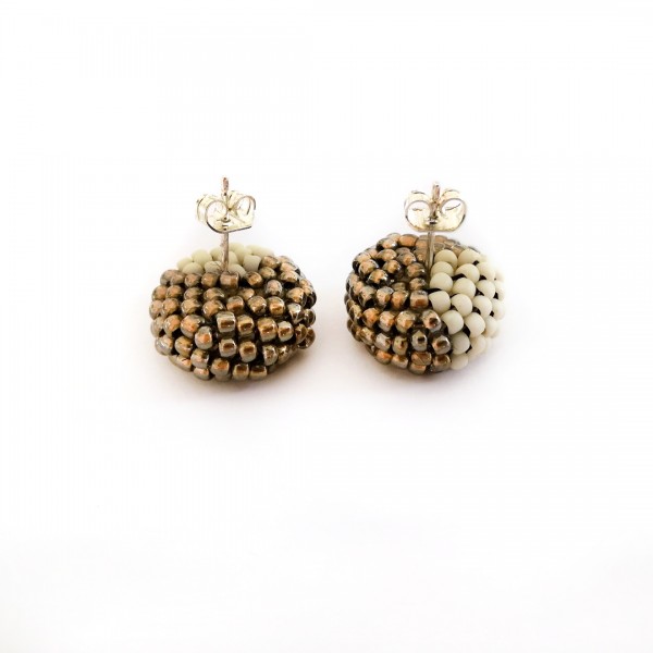 Ръчно изработени обеци - Свраките mini кръг