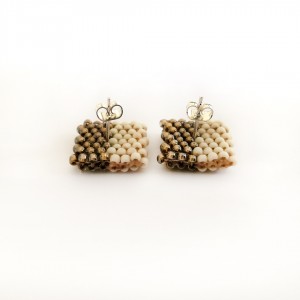 Ръчно изработени обеци - Свраките mini квадрат