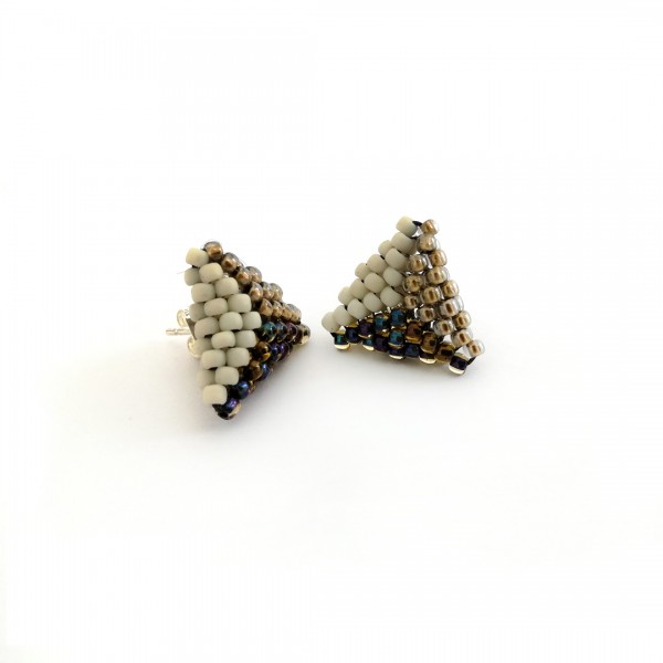 Ръчно изработени обеци - Свраките mini триъгълник