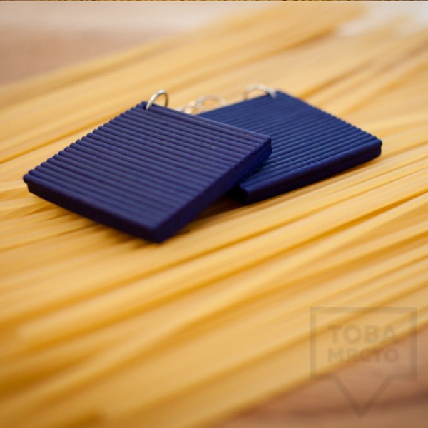 Ръчно изработени обеци Tarra - blue fierte