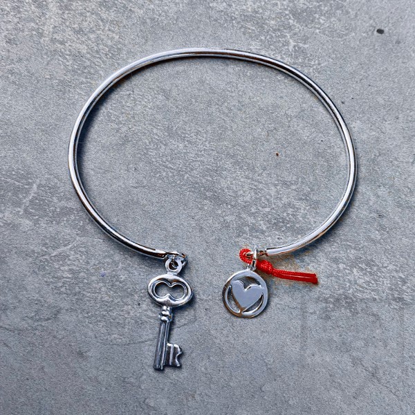 Сребърна гривна Татарска 2/4 - ключ за моето сърце