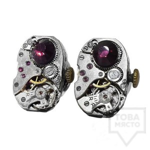 Дизайнерски обеци TimeCraftArt - violet