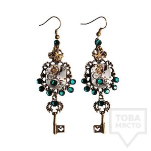 Ръчно изработени обеци Time Craft Art - queen victoria