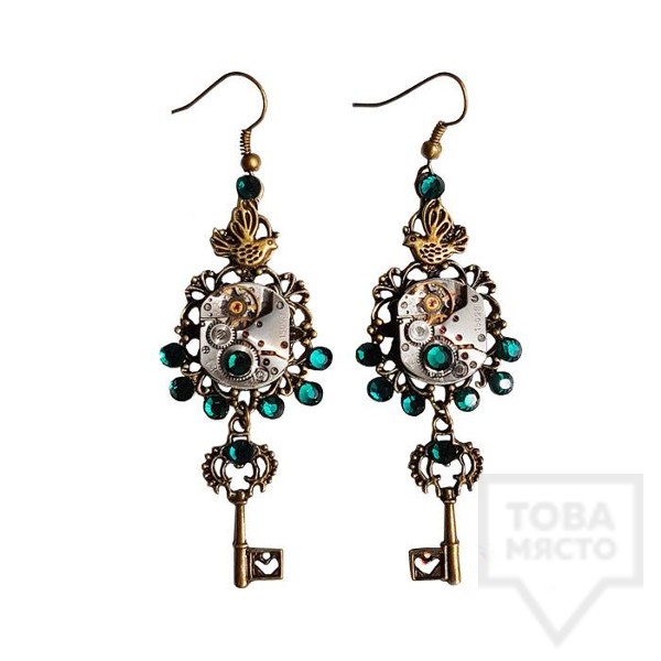 Ръчно изработени обеци Time Craft Art - queen victoria