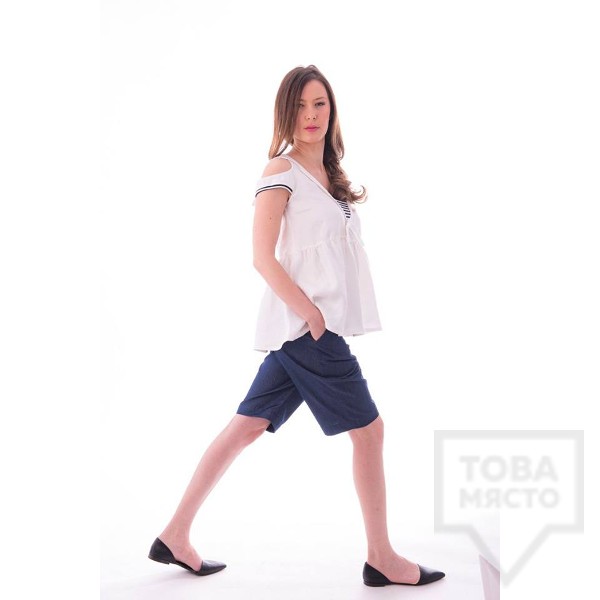 Дизайнерска бяла блуза VIVASTELLA - круиз