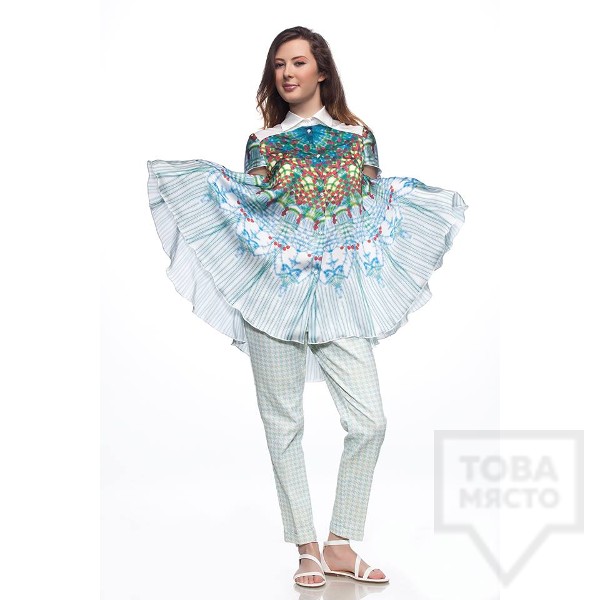 Дизайнерска дамска риза VIVASTELLA - colour crochet