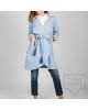 Палто с пискюли Vivastella - Sky blue
