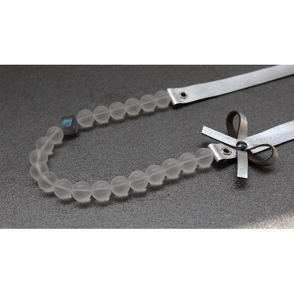 Ръчно изработено колие Vyara Tzeneva Jewellery - single grey transperant