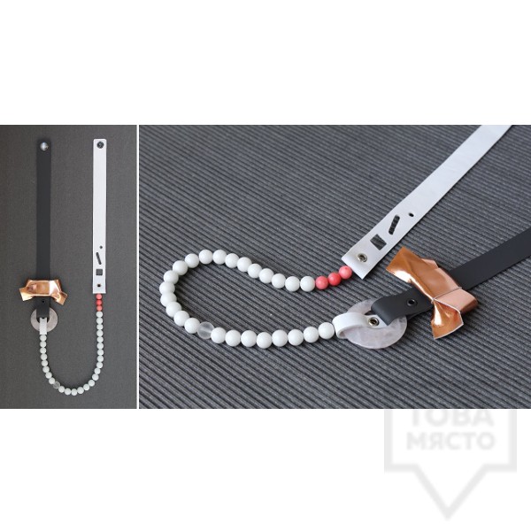 Ръчно изработено колие Vyara Tzeneva Jewellery - single white with elements