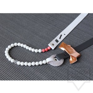 Ръчно изработено колие Vyara Tzeneva Jewellery - single white with elements