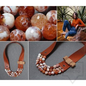 Ръчно изработено колие Vyara Tzeneva Jewellery - triple autumn