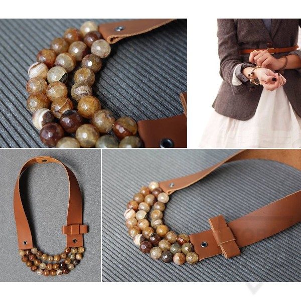 Ръчно изработено колие Vyara Tzeneva Jewellery - triple autumn