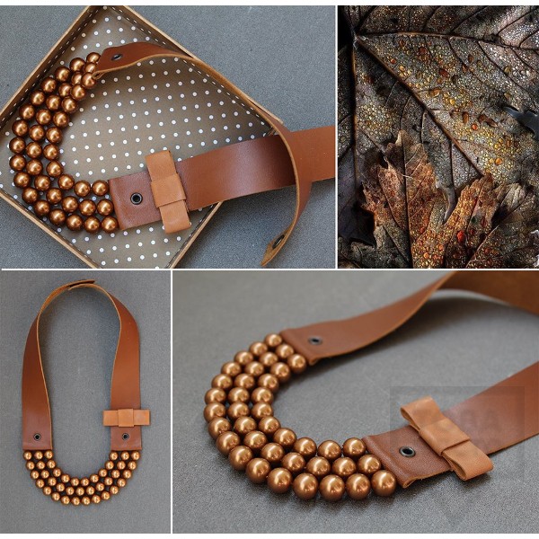 Ръчно изработено колие Vyara Tzeneva Jewellery - triple bronze