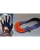 Ръчно изработено колие Vyara Tzeneva Jewellery - triple deep blue orange