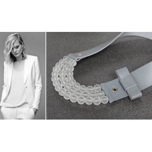 Ръчно изработено колие Vyara Tzeneva Jewellery - triple grey transperant