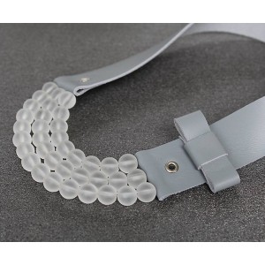 Ръчно изработено колие Vyara Tzeneva Jewellery - triple grey transperant