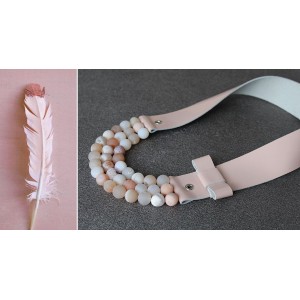 Ръчно изработено колие Vyara Tzeneva Jewellery - triple pink