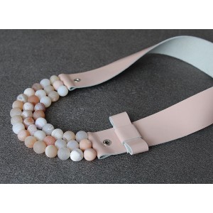 Ръчно изработено колие Vyara Tzeneva Jewellery - triple pink