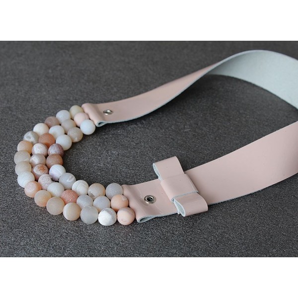 Ръчно изработено колие Vyara Tzeneva Jewellery - triple pink