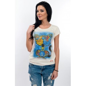 Дамска тениска - WhiteBerry cat run