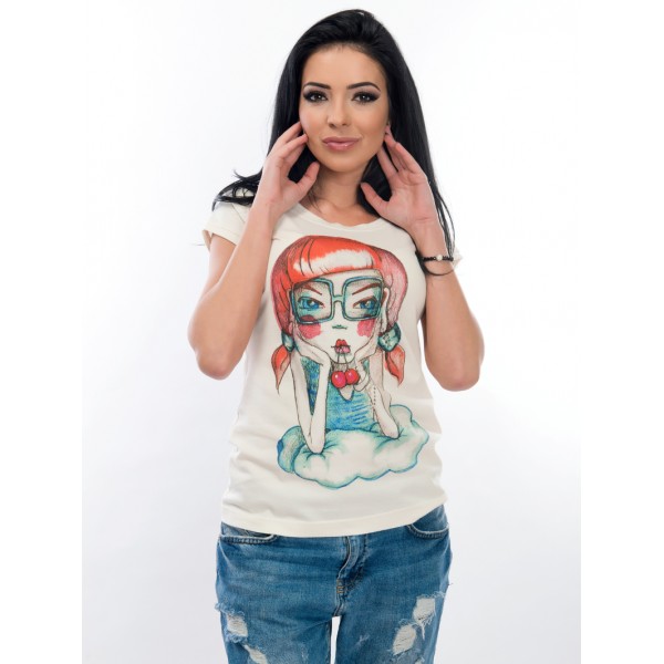 Дамска тениска - WhiteBerry cherry girl