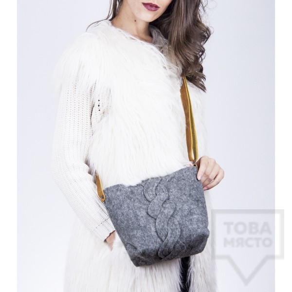 Дамска чанта XAXO - dark grey bag