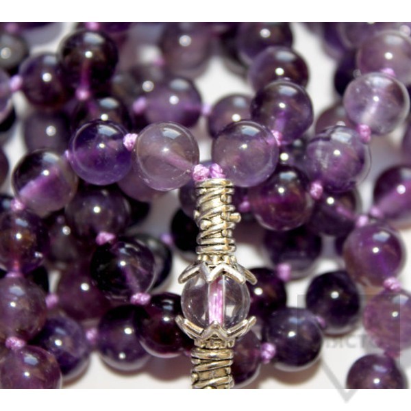 Джапа мала броеница YogiOmkara - аметист