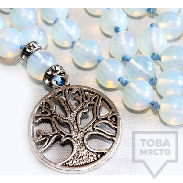 Джапа мала броеница YogiOmkara - лунен камък