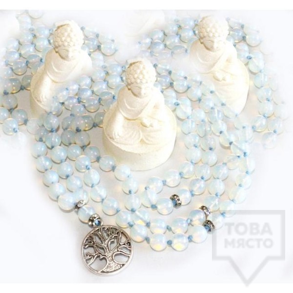 Джапа мала броеница YogiOmkara - лунен камък