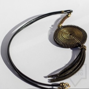 Ръчно изработено колие Zipper Style - метеор