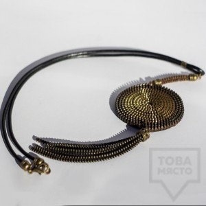 Ръчно изработено колие Zipper Style - метеор